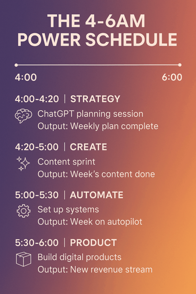 Ai Tools For Single Moms 4-6 am power schedule